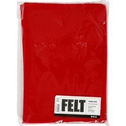 Hobbyvilt, A4, vel 210x297 mm, dikte 1,5-2 mm, rood, 10 vel/ 1 doos