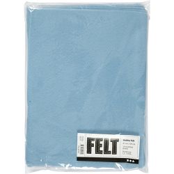 Hobbyvilt, A4, vel 210x297 mm, dikte 1,5-2 mm, lichtblauw, 10 vel/ 1 doos