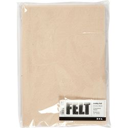 Hobbyvilt, A4, vel 210x297 mm, dikte 1,5-2 mm, licht beige, 10 vel/ 1 doos