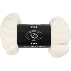 Merinoull, tykkelse 21 my, råhvit, 100 g/ 1 pk.
