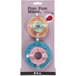 Pom Pom maker, d 3,5+5,5+7+9 cm, 4 stuk/ 1 set