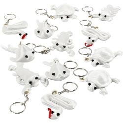 Figuren van textiel met sleutelhanger