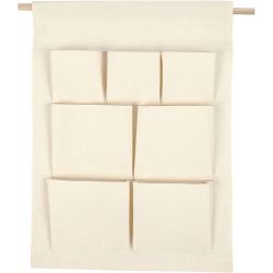 Hangende organiser, H: 46 cm, B: 34 cm, licht naturel, 1 stuk