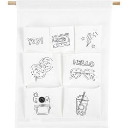 Hangende Organizer, H: 46 cm, B: 34 cm, 145 gr, wit, 1 stuk