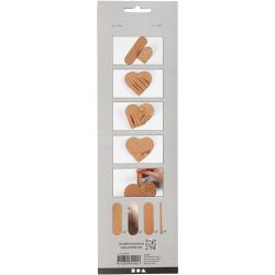 Faux Leather Papier Harten, 0,55 mm, goud, 1 set