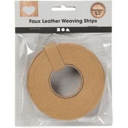 Vlechtstroken, B: 15 mm, dikte 0,55 mm, lichtbruin, 9.50 m/ 1 rol