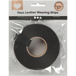 Vlechtstroken, B: 15 mm, dikte 0,55 mm, zwart, 9.50 m/ 1 rol