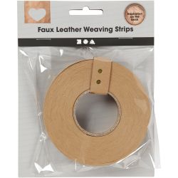 Vlechtstroken, B: 15 mm, dikte 0,55 mm, lichtbruin, 9.50 m/ 1 rol