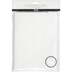 Tas met lang hengsel, afm 38x42 cm, 130 gr, wit, 1 stuk