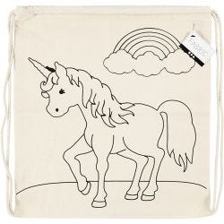 Rugzak, unicorns, afm 37x41 cm, 110 gr, licht naturel, 1 stuk