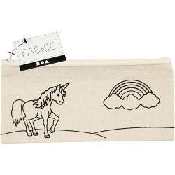 Etui, unicorn, afm 21x9 cm, 245 gr, licht naturel, 1 stuk