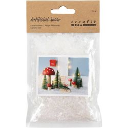 Kunstsneeuw, wit glitter, 50 gr/ 1 zak