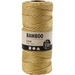 Bamboekoord, dikte 1 mm, goud, 65 m/ 1 rol