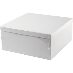 Dozen in displaybox, H: 5 cm, d 10-12 cm, wit, 27 stuk/ 1 doos