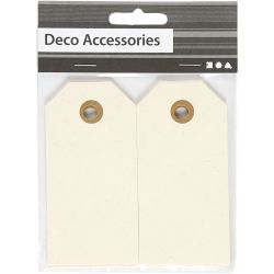 Manilla-labels, afm 5x10 cm, 250 gr, crème, 20 stuk/ 1 doos