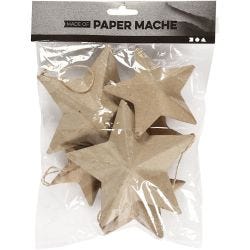 Sterren, d 7,5+10+12,5 cm, 6 stuk/ 1 doos