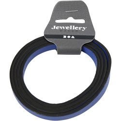 Band van Imitatie Leer, B: 10 mm, dikte 3 mm, blauw, 1 m/ 1 doos