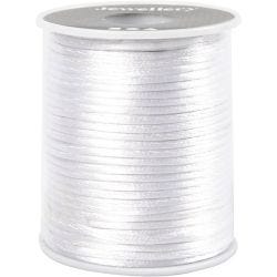 Satijnkoord, dikte 2 mm, wit, 50 m/ 1 rol