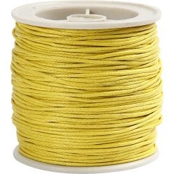 Katoenkoord, dikte 1 mm, geel, 40 m/ 1 rol