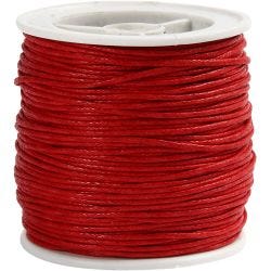 Katoenkoord, dikte 1 mm, rood, 40 m/ 1 rol