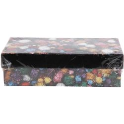 Pom-poms, d 15-40 mm, glitter, sterke kleuren, 400 gr/ 1 doos