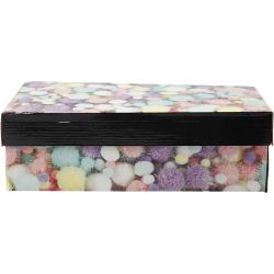 Pom-poms, d 15-40 mm, glitter, pastelkleuren, 400 gr/ 1 doos