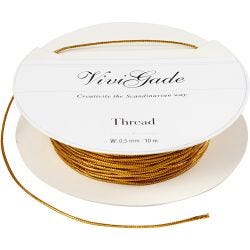 Draad, dikte 0,5 mm, goud, 10 m/ 1 rol