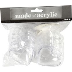 Deco hart, H: 6,5 cm, transparant, 10 stuk/ 1 doos