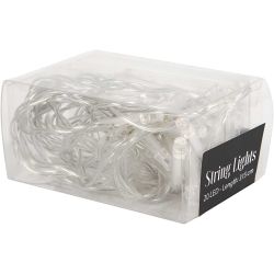 LED verlichtingssnoer, L: 3,15 M, transparant, 1 stuk