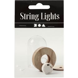 LED lichtslinger, L: 27 cm, zilver, 1 stuk