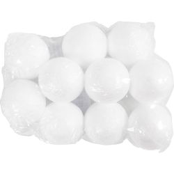 Ballen, d 3 cm, wit, 10 stuk/ 1 doos