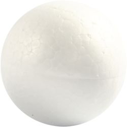 Ballen, d 5 cm, wit, 5 stuk/ 1 doos