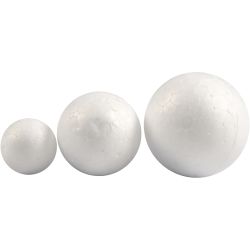 Ballen, d 20+30+40 mm, wit, 12 stuk/ 1 doos