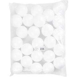 Ballen, d 8 cm, wit, 25 stuk/ 1 doos