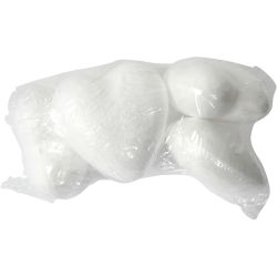 Harten, H: 6 cm, D: 3 cm, B: 6 cm, wit, 5 stuk/ 1 doos