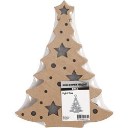 Figuur met licht, kerstboom, 27 cm, 4 cm, 21,5 cm, 1 stuk