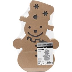 Figuur met licht, sneeuwpop, 27 cm, 4 cm, 17,5 cm, 1 stuk