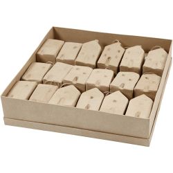 Huis, H: 9,5-12 cm, L: 5,5-6,5 cm, B: 3 cm, 4x9 stuk/ 1 doos
