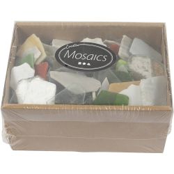 Mozaiek, afm 15-60 mm, dikte 5 mm, Inhoud kan variëren , diverse kleuren, 2 kg/ 1 doos