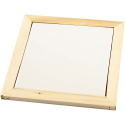 Onderzetter met houten lijst, 15x15 cm, 1 stuk
