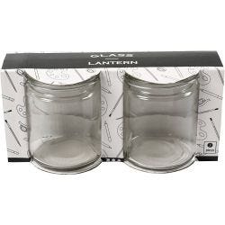 Lantaarn, H: 10 cm, d 7,6 cm, 2 stuk/ 1 doos