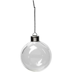 Glazen ornamenten, H: 6,9 cm, d 5,9 cm, transparant, 8 stuk/ 1 doos