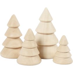 Kerstbomen van hout