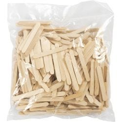IJslollystokjes, L: 5,5 cm, B: 6 mm, naturel, 400 stuk/ 1 doos