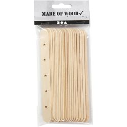 Constructiestokjes, L: 15 cm, B: 1,8 cm, gatgrootte 4 mm, 20 stuk/ 1 doos