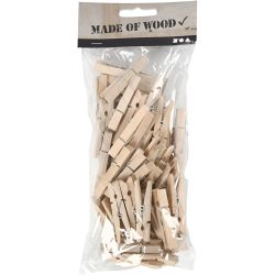 Wasknijpers, L: 48 mm, B: 6 mm, 50 stuk/ 1 doos