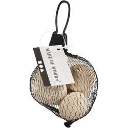 Houten paddestoelen, d 3,3+4,5 cm, afm 4,5+6,5 cm, 3 stuk/ 1 doos