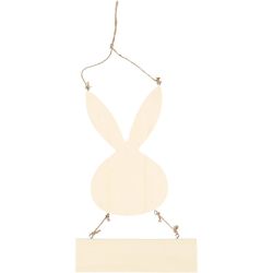 Konijn met bord, 29,5 cm, 19,2 cm, 1 stuk
