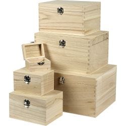 Set houten dozen