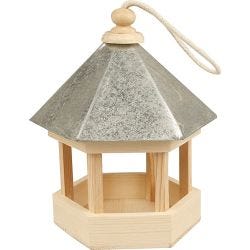 Vogelvoederhuis met zinken dak